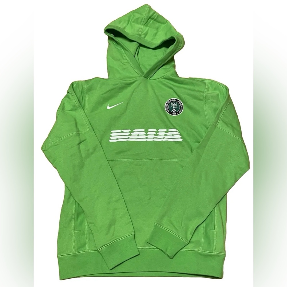 Nike Nigeria National Soccer Team French Terry Hoodie Green DH4828-398 Sz Medium